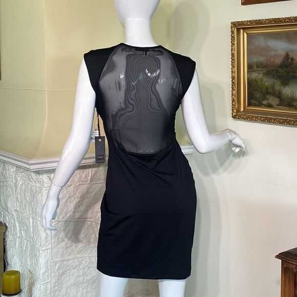 NWT Dex LBD Black Pleated Rushed Dress - Picture 5 of 16